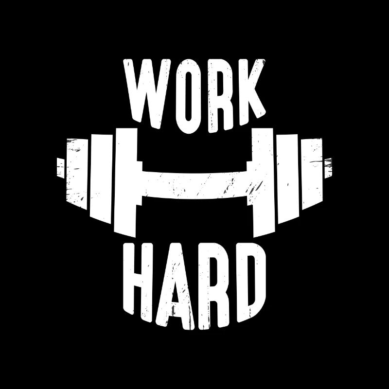Work Hard Hantel weis