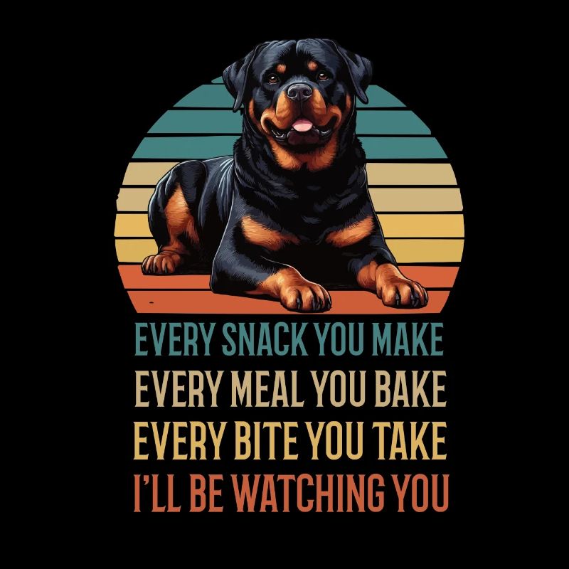 Chaque collation que vous préparez Rottweiler Rottie Rotties
