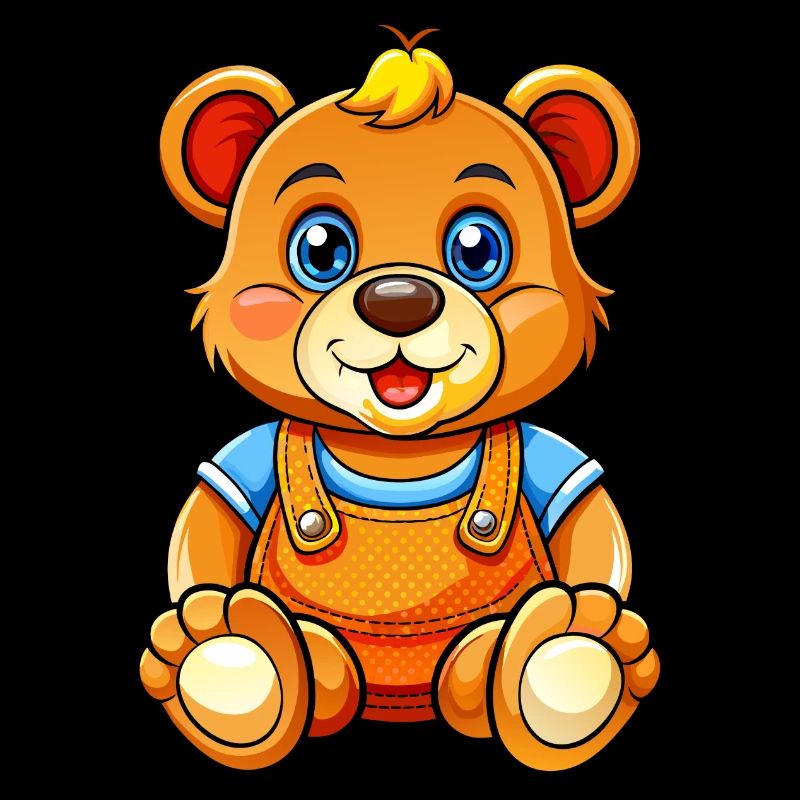 Teddy mit Latzhose