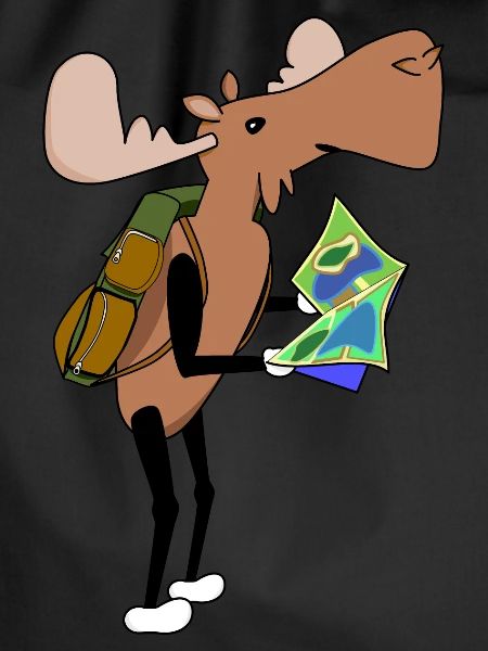 Moose Comic Hiking Map