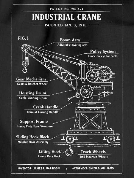 Industrial Crane blueprint design