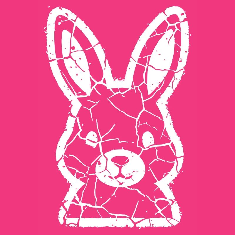 Bunny Head Grunge Vintage Easter Vector