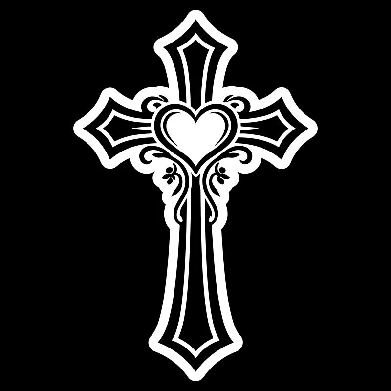 Kreuz Herz Symbol Glaube