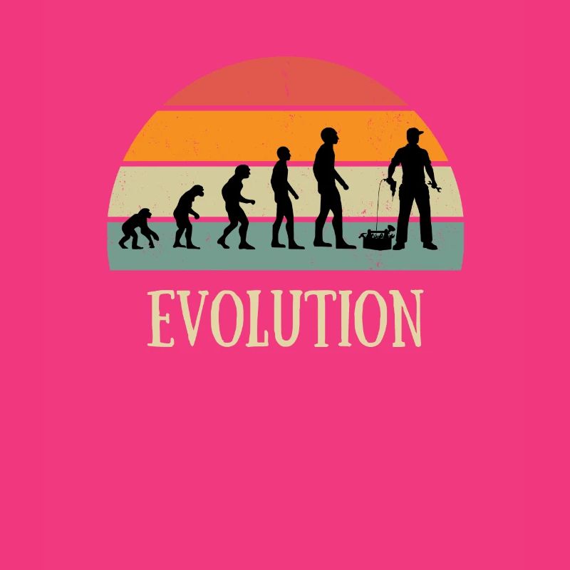 Evolution Bricoleur Vintage Humor DIY Mann