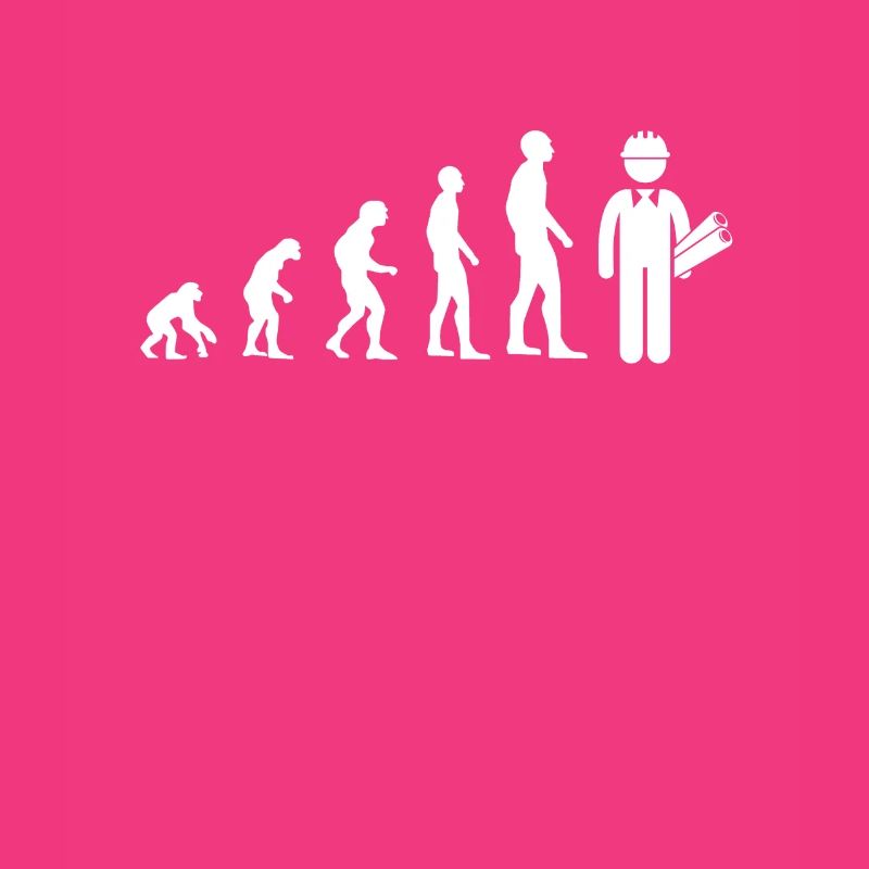 Evolution Architekt Mann Humor Geschenkidee