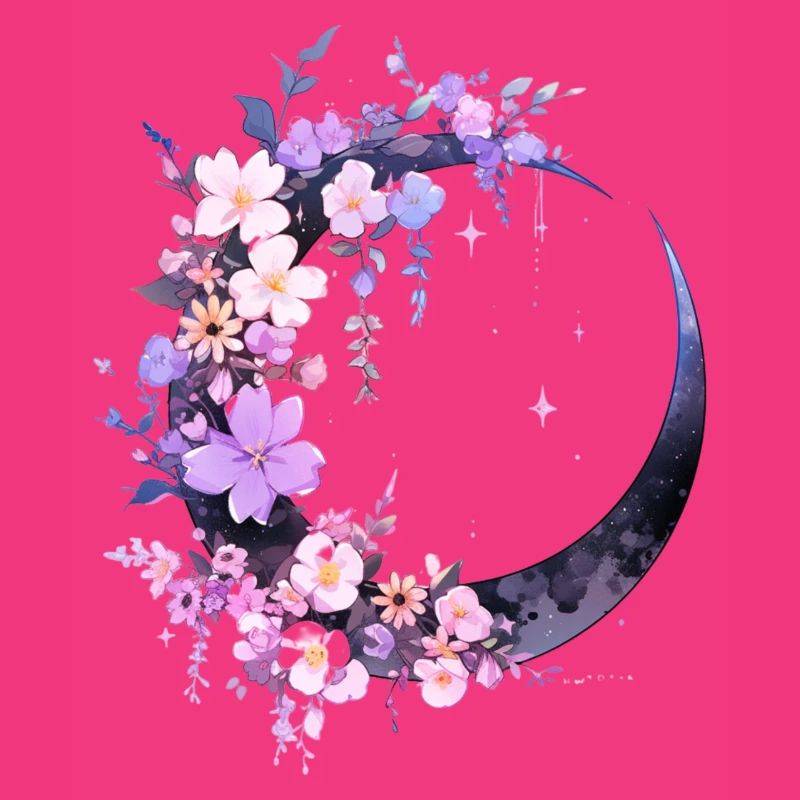 Lune violette Fleurs