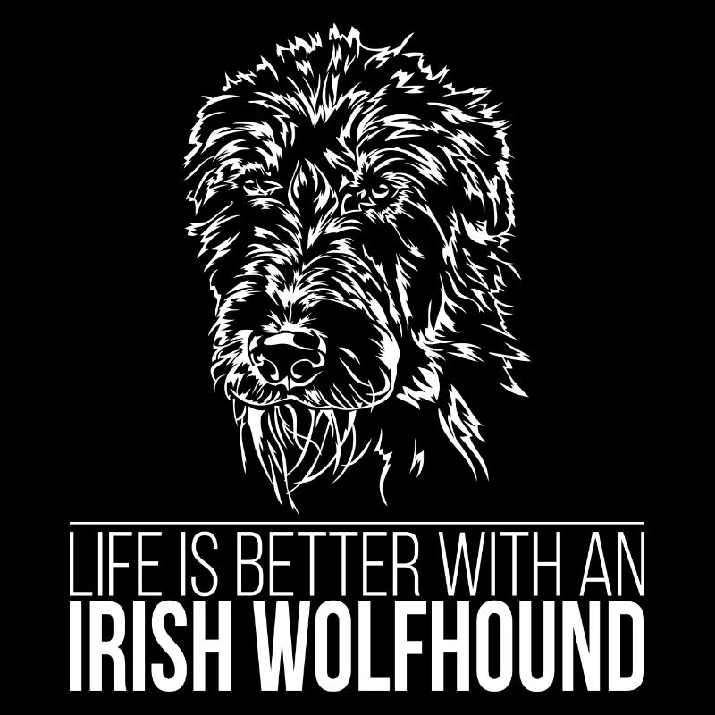 IRISH WOLFHOUND Life better Wilsigns Idée cadeau