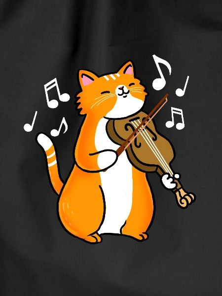 Cat with violin