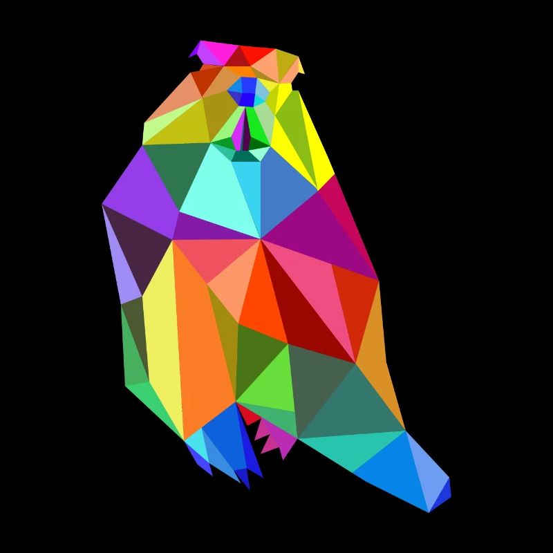 Murmeltier Biber Regenbogen Tiere Polygon