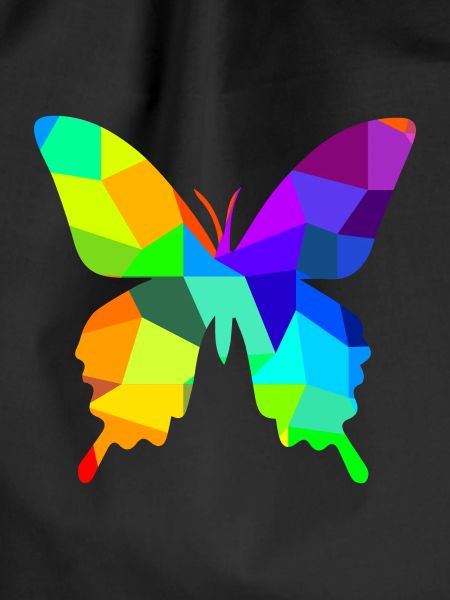 Butterfly Rainbow Animals Polygon