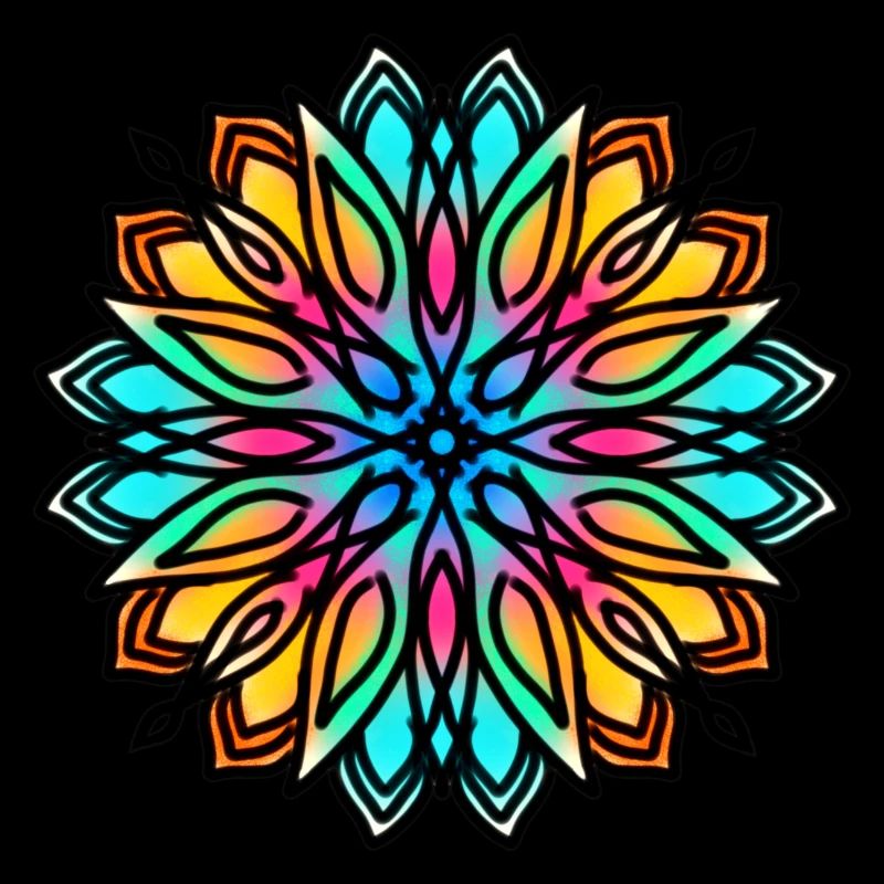 Mandala Bunt Muster Blume Formen Zeichen Lotus