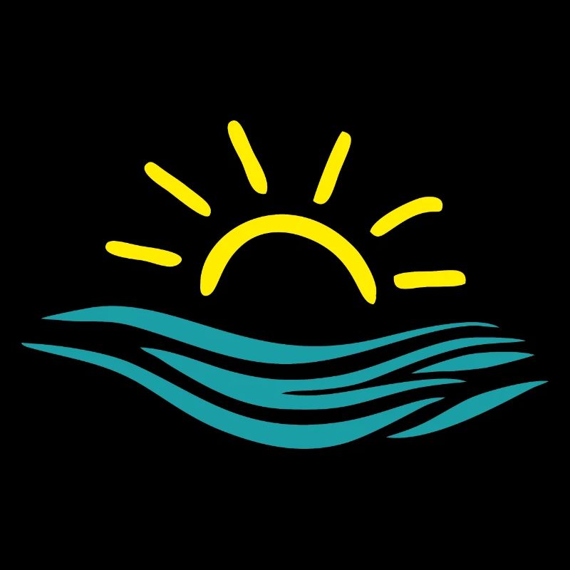 Soleil et mer, eau, vagues