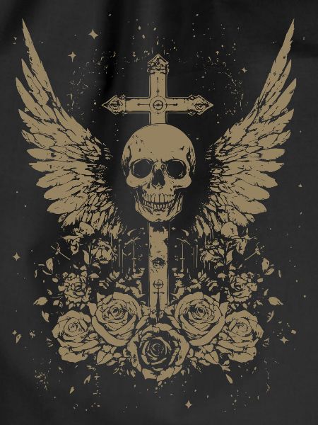 Goth Skull Grunge Cross