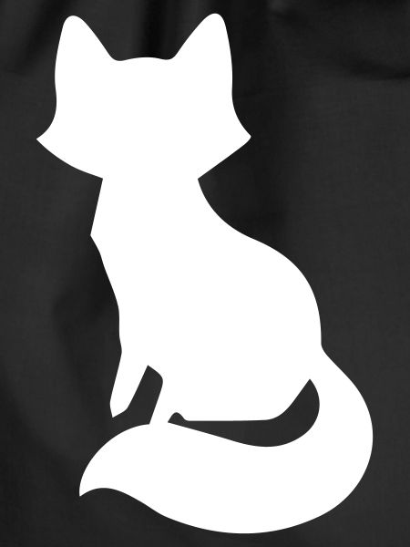 Playful Fox Silhouette Design
