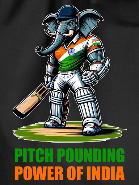 India cricket elephant design