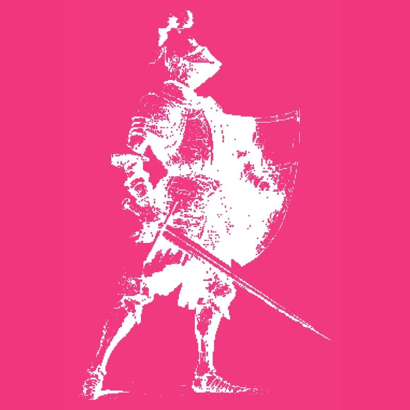 Ritter-Silhouette mit Schild