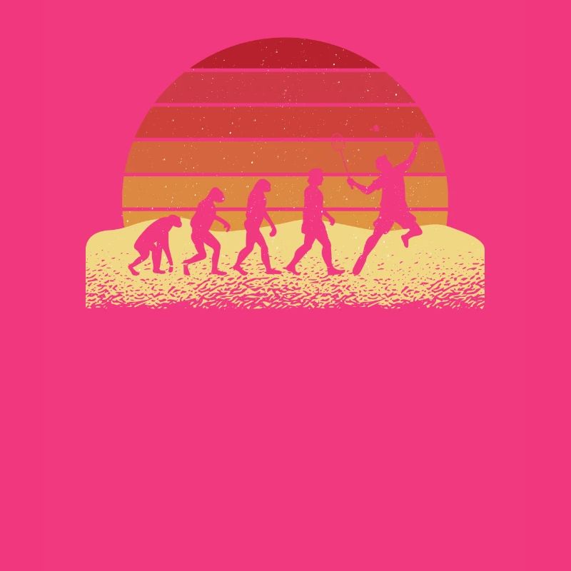 Evolution Badminton Rétro Coucher de soleil Design