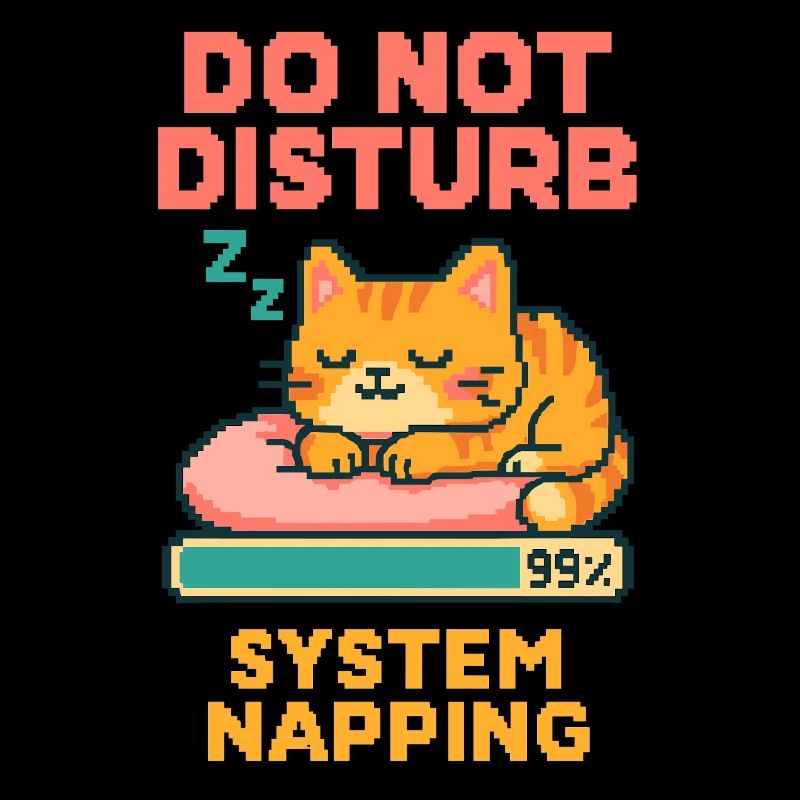 Sieste pour chat - Ne pas déranger - Sommeil du système