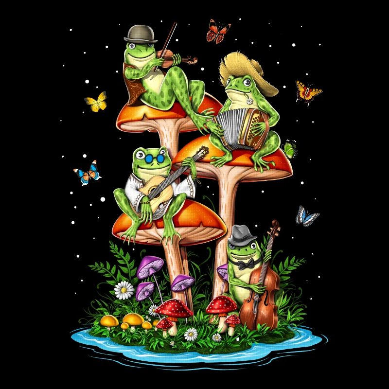 Grenouilles champignons