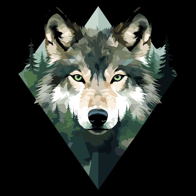 Wolf Forest Mountains Wolves Nature Animals