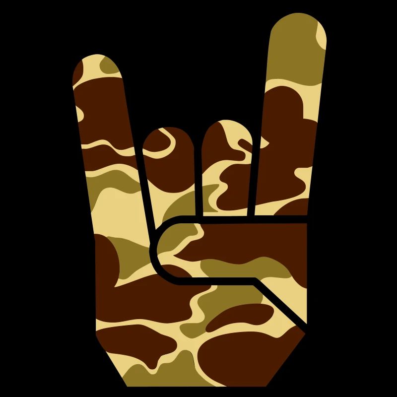 camou rock hand