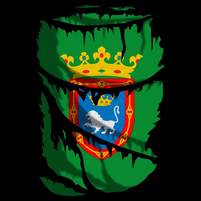 Flagge von Pamplona, zerbrochener oder zerrissener Stoffeffekt