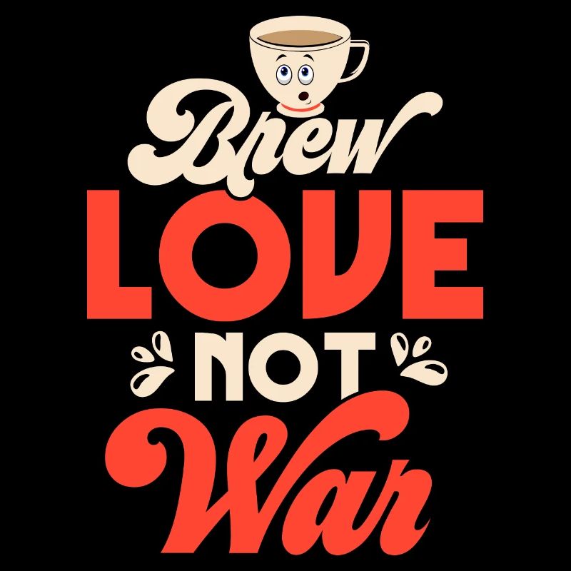 Brew love, not war Tea Bag Mug Tea Drinker