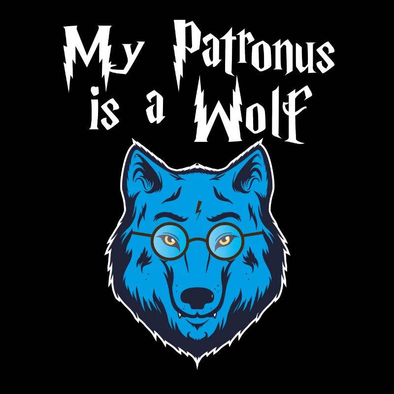 Mon patronus est un cadeau Wolf Wolf Wizad Blue Wolf