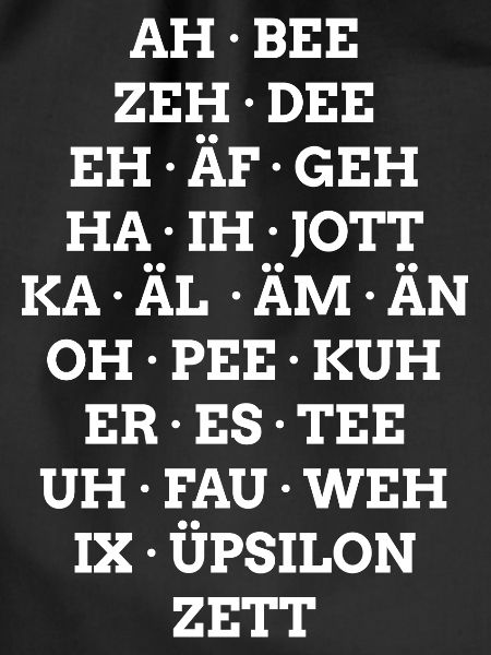 Deutsches Alphabet in Lautschrift