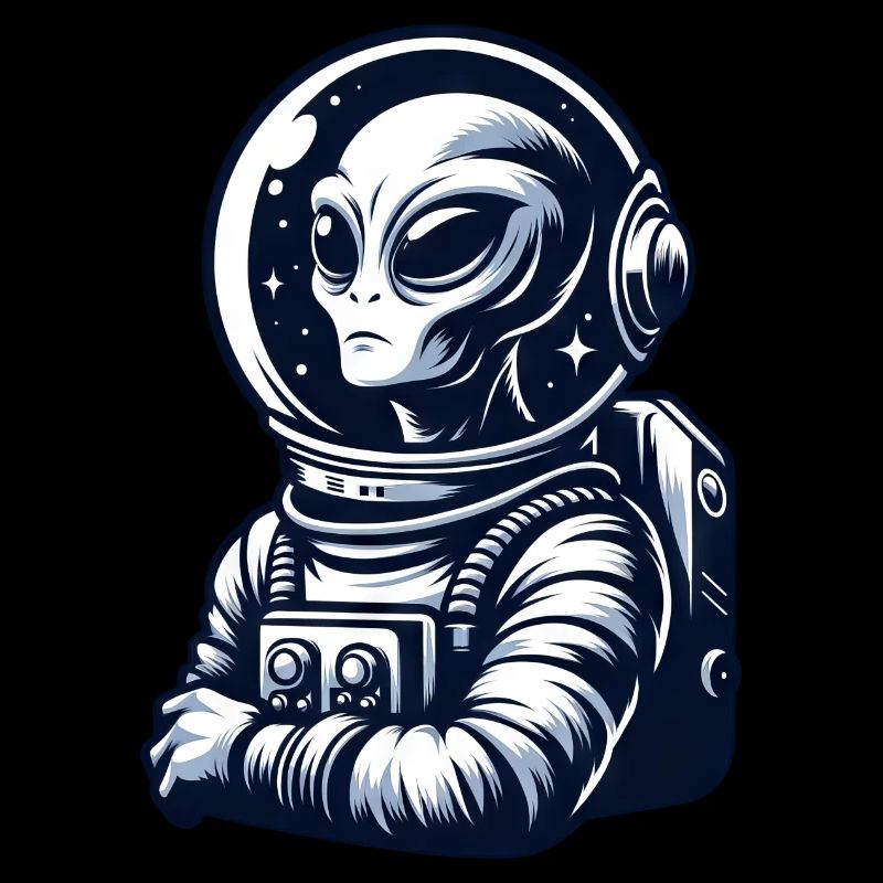 Astronaut trifft stolzen Außerirdischen