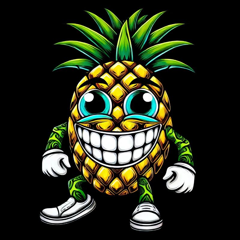Pineapple Fruit Fruity Summer Cool Cute Cartoon