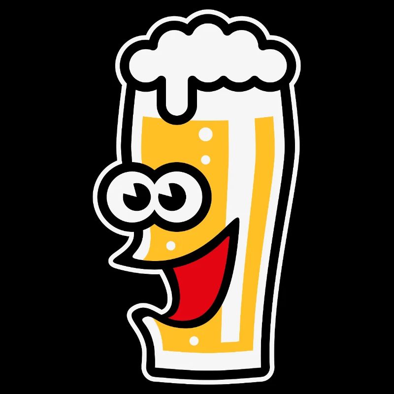 Happy Bierglas (Bier / Willibecher / Lustig / 4C)