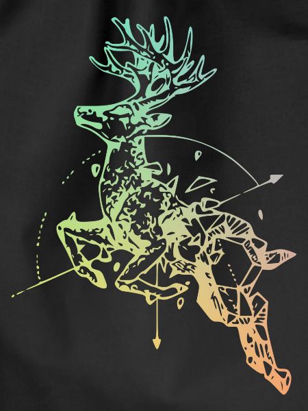 Deer with compass