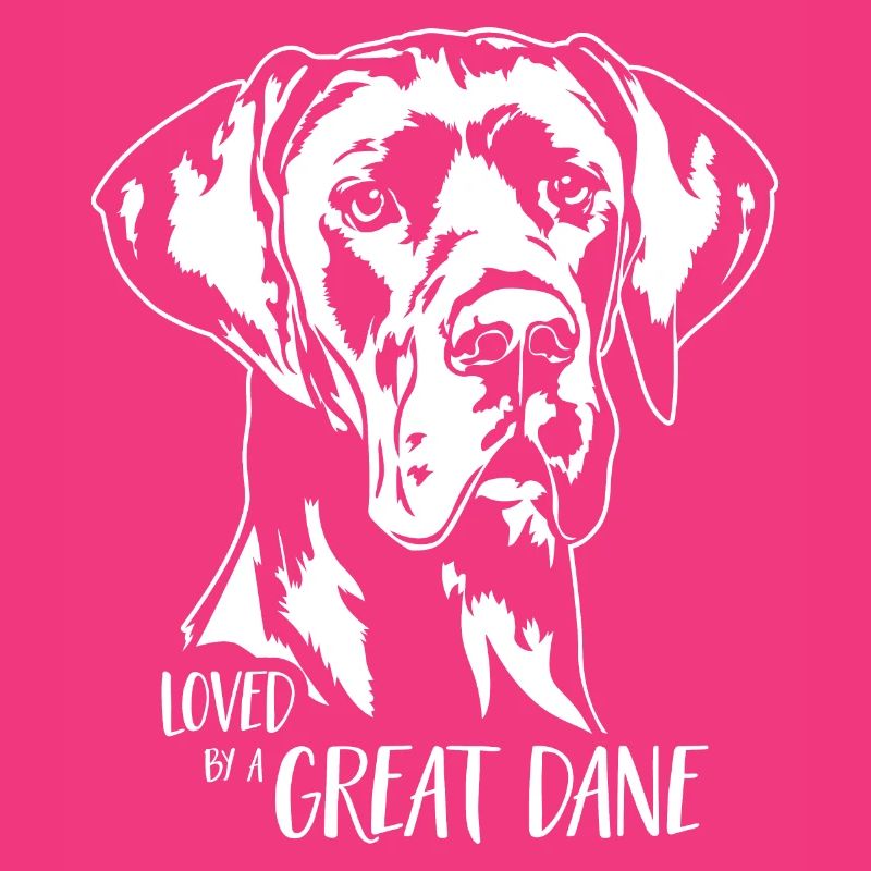 Loved by a Great Dane Hundespruch Hunde Wilsigns