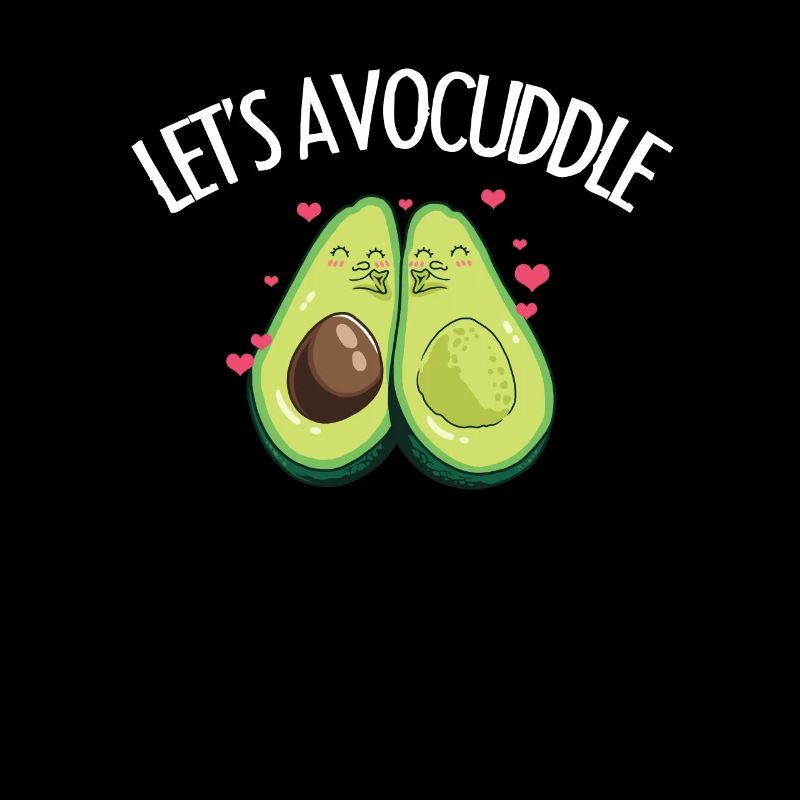 Avocado Eater Cute Let's Avocuddle Couple Gift