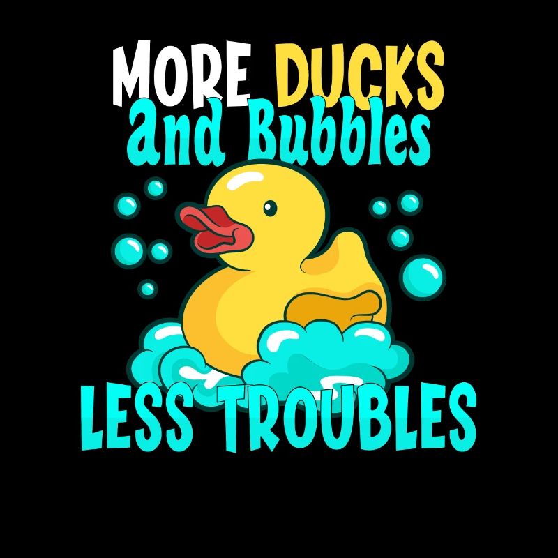 Rubber Duck Ducks Bubbles Duck lover Cute Duck