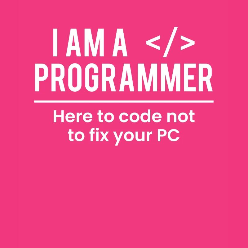 Je suis un programmeur ici pour coder pas pour réparer