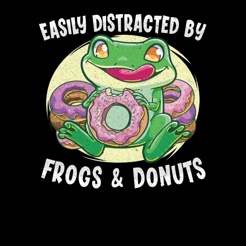 Donut Doughnut Frog Catcher Frog Hunter Funny Frog