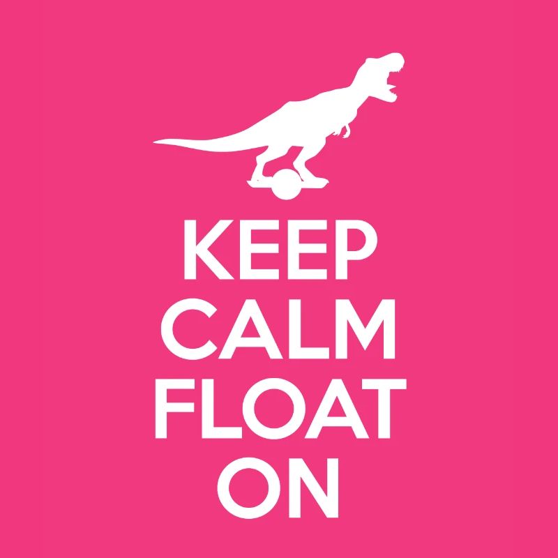 Keep Calm Float On Shirt Dinosaur