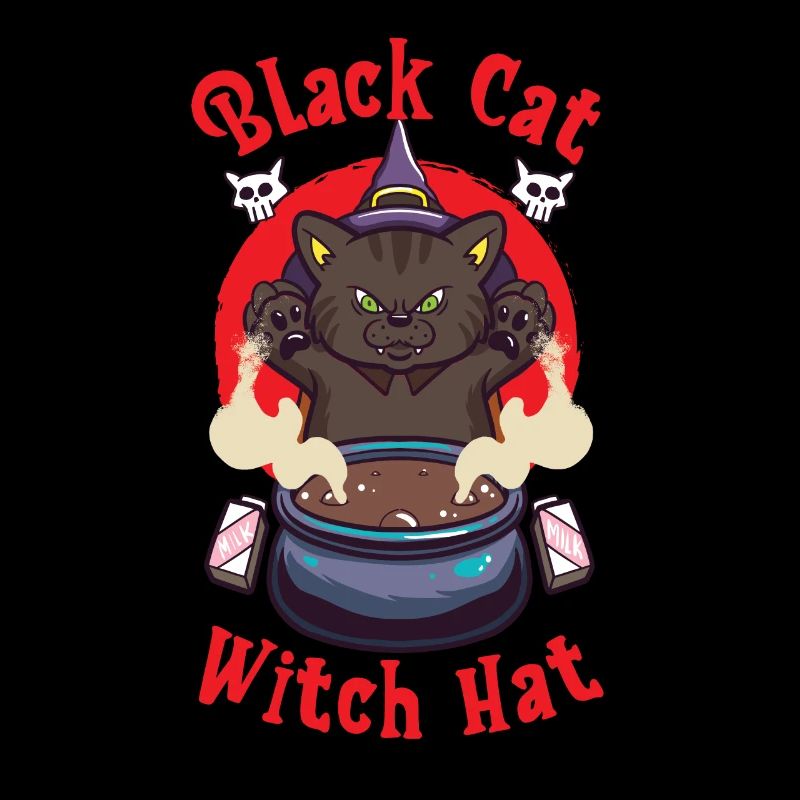 Cat Witch Occult Gothic Dark Satanic