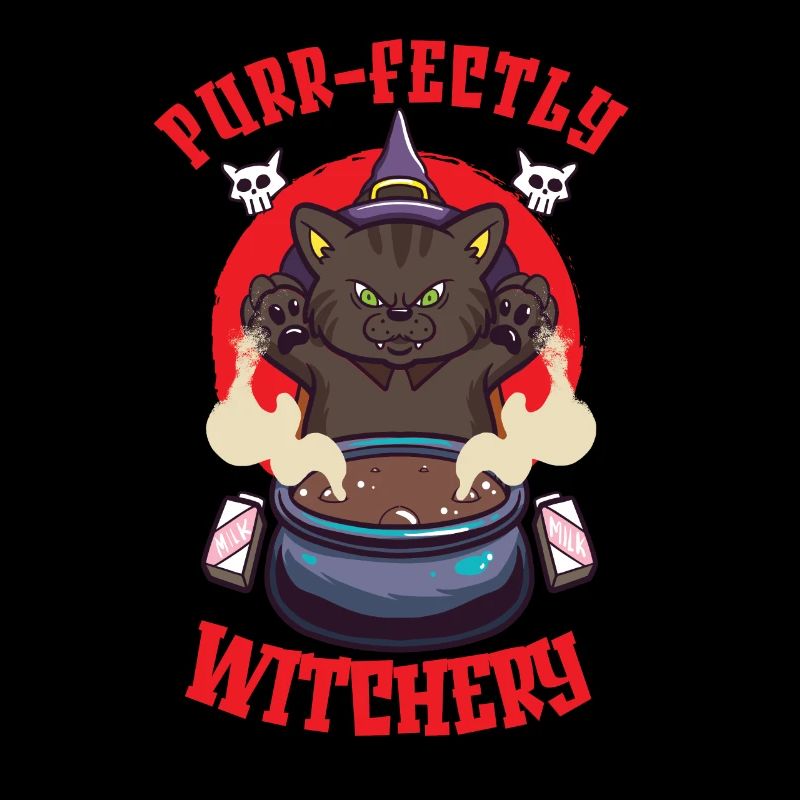 Cat Witch Occult Gothic Dark Satanic