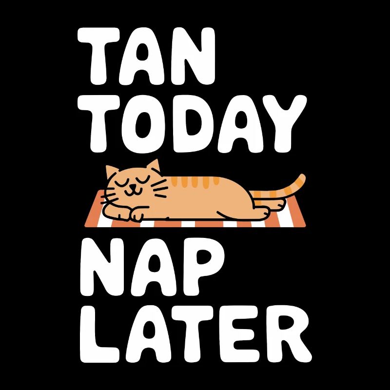 Sonnige Tage Mit Der Entspannten Katze Unter Der