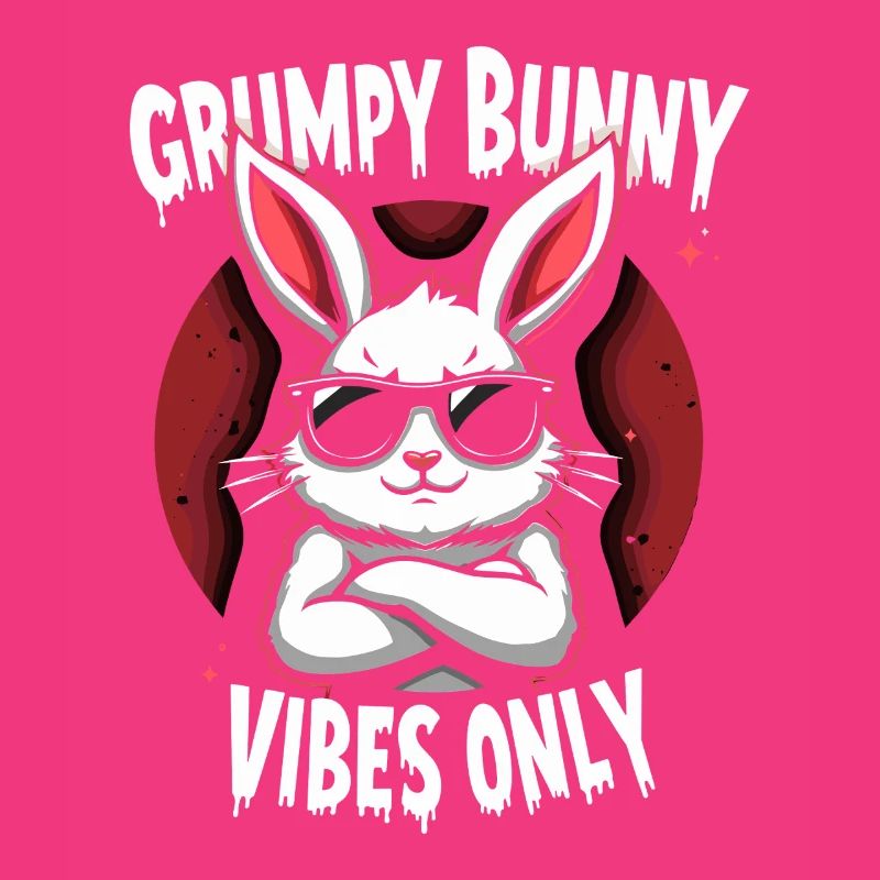 Grumpy Bunny Sarcastic Animal Design