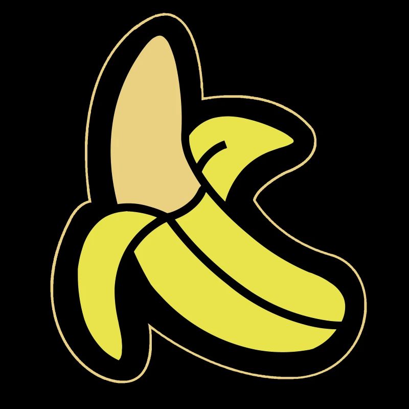 Halb geschälte Banane