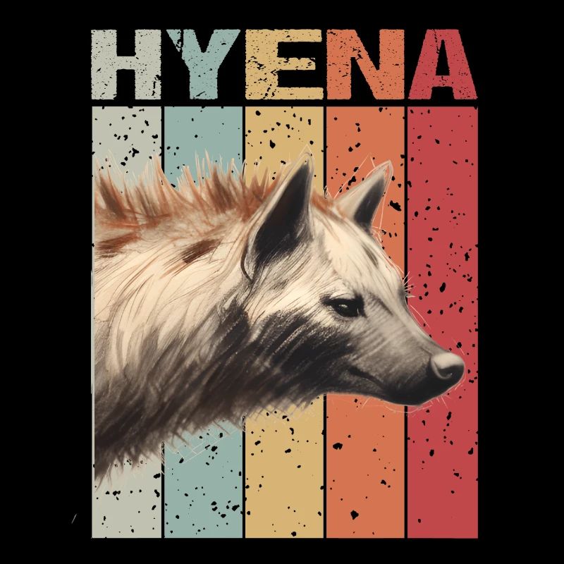 Hyena Head Retro style