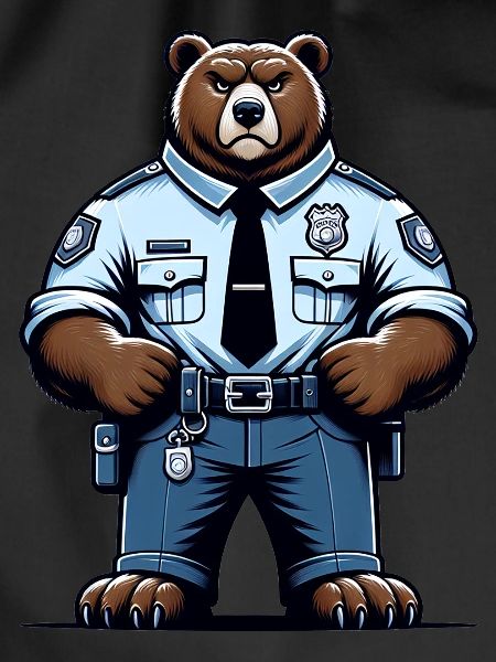 Cute Bear Police Officer