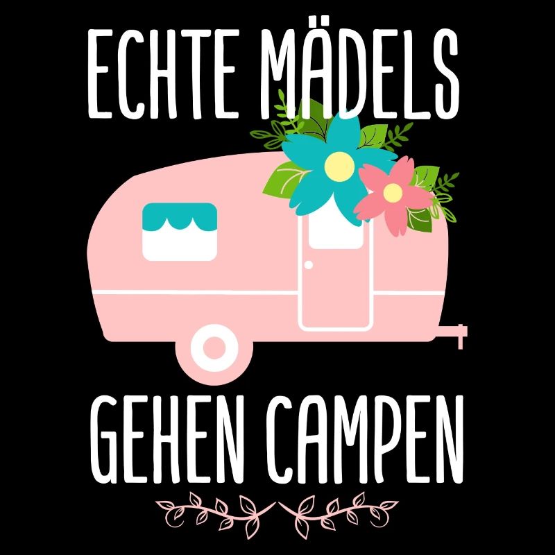 Echte Mädels gehen Campen Camping Wohnwagen