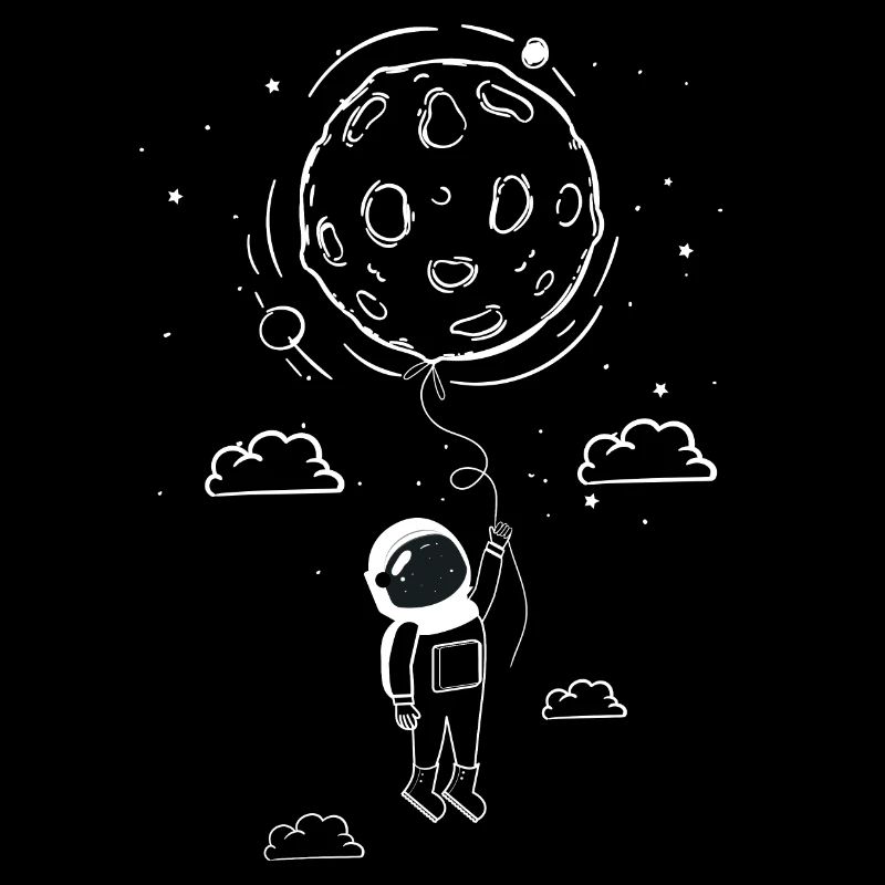 Moon Swing Astronaut Stars Space Man Funny
