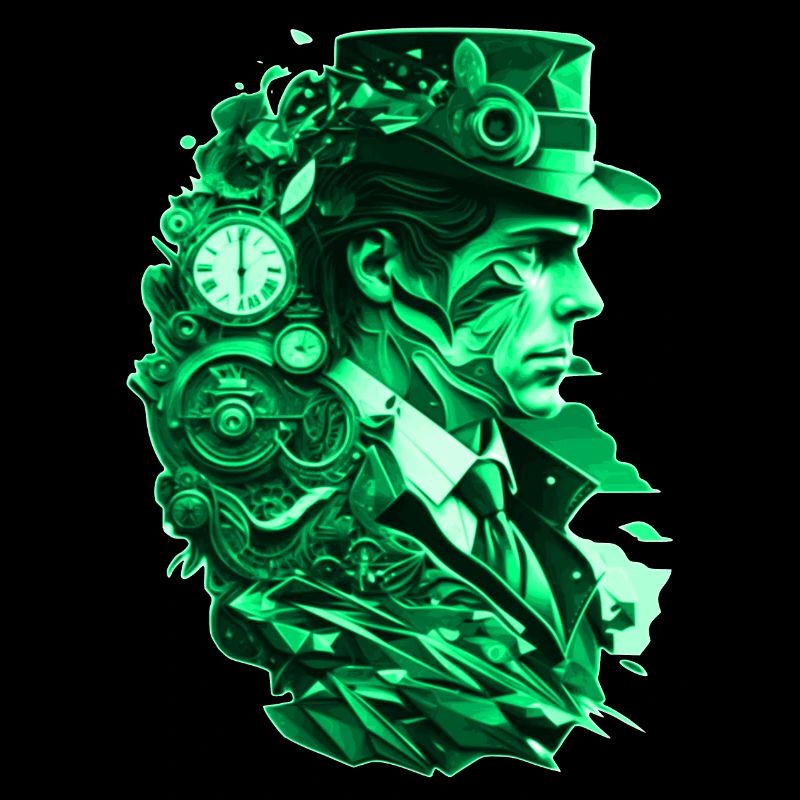 Design rétro steampunk avec une machine à remonter le temps