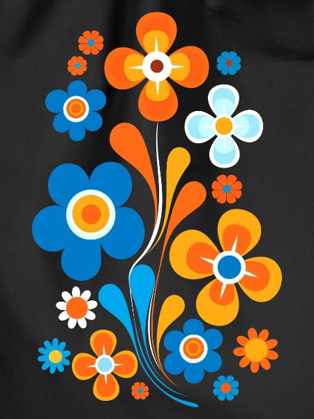 70er Jahre Blumenmuster